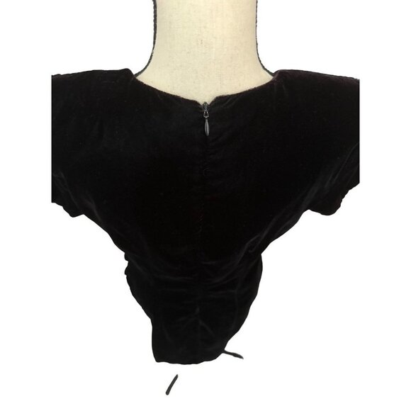 NWT Jessica Howard Black Dress Velvet Covered Buttons Down Side Scoop Neck 12 - Picture 8 of 13